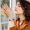 Cute Women's Waterproof Floral Watch: Analog Display with Numeric Display, Stainless Steel Strap, Adjustable Length, Quartz Movement - Perfect for