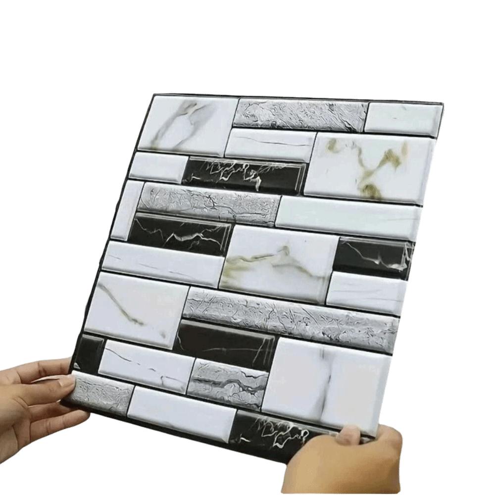 Vízálló 3D téglamintás falmatricák Nedvességálló Könnyű PVC Öntapadós 3D falpanel Öntapadós 30cmX30cm