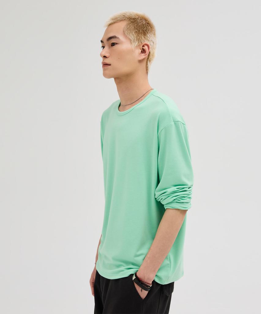 LEIRE Soft Round Long Sleeve T-Shirt [Apple Mint]