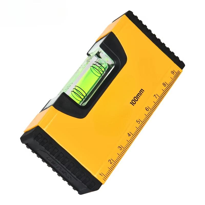 

100 мм портативный магнитный карманный уровень высокоточный алюминиевый каркас спиртовой пузырьковый уровень горизонтальный уровень