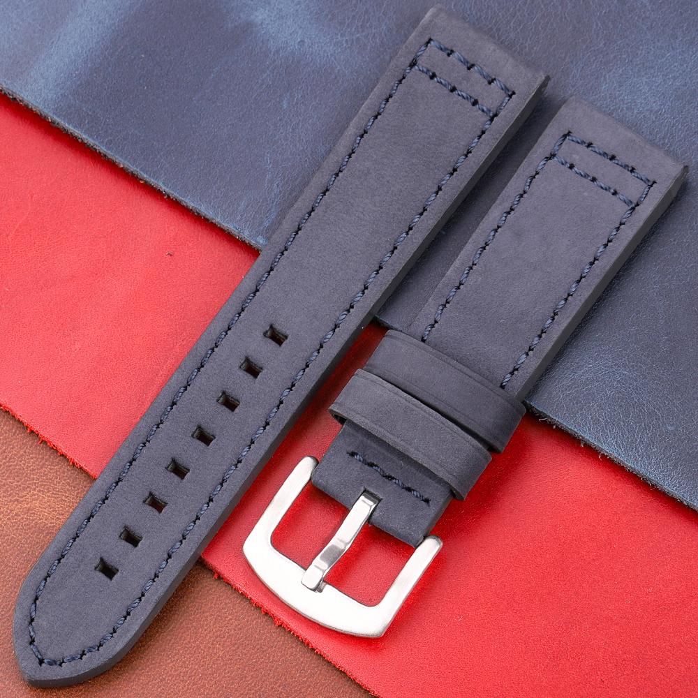 Watchband Genuine Leather Watch Band Strap Quick Release Vintage Watchband Metal Buckle Wristband Belt Accessories 18mm 20mm 22mm 24mm