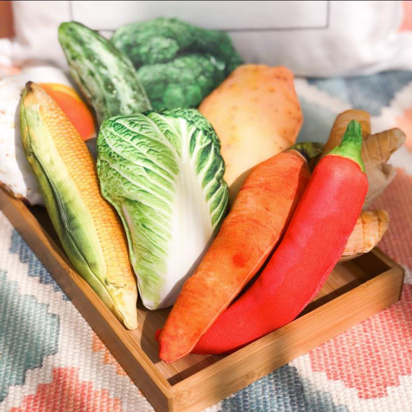 Pet Toy Simulation Vegetable Food Pet Tear-resistant Plush Toy Creative Fun Cat And Dog Toy Vocal Pet Toy 2026