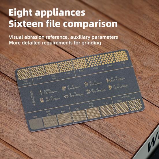 Coffee Grind Reference Card 16 Coffee Grind Size Precision Guide Chart Portable Outdoor Camping Coffee Ground Measuring Ruler Tools