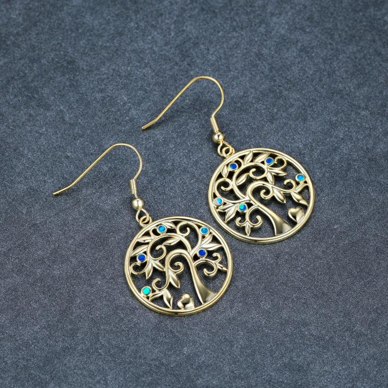 Tree of Life Ear Hook Earrings Simple Niche Elegant Versatile Earrings Earrings