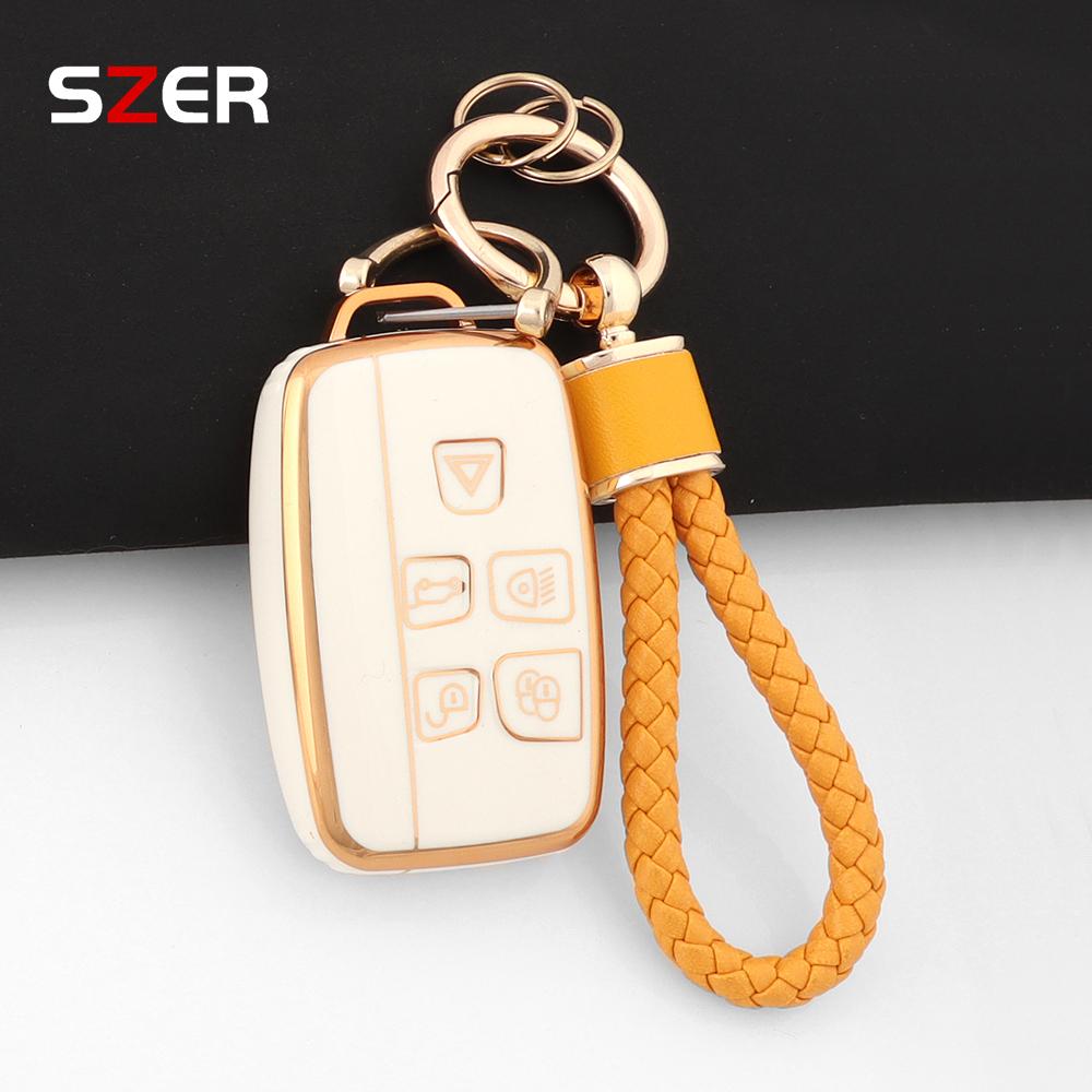 Plating Tpu Car Key Case Cover Fob Shell For Land Rover Range Rover Evoque Sport Freelander Discovery Velar For Jaguar Xe Xf Xj