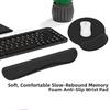 2Pcs/Set Comfortable Ergonomic Keyboard Wrist Rest Slow Rebound Wrist  Mat  Office Use