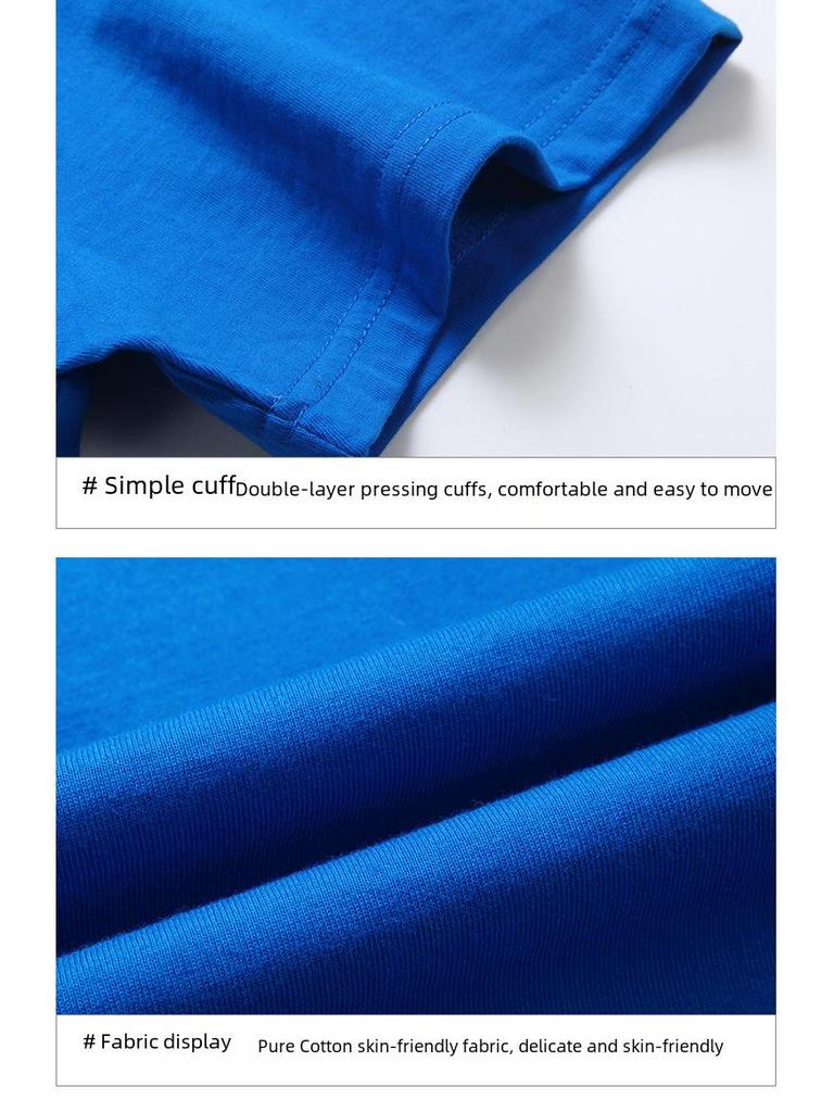 Trendy Loose-Fit-T-Shirt aus Baumwolle mit Aufdruck für Herren – Kurzarm