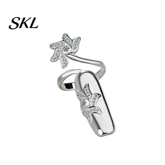 Non-scratch Nail Ring Universal Fit Ring, Lightweight Adjustable Opening Finger Jewelry, Versatile Geometric Design for Protecting Manicure