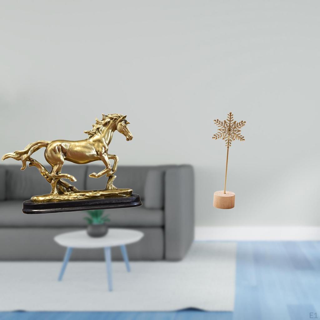 Sculpture Figurine Artwork Collectible Ornament Horse Statue for Desk Decoration Bookcase Living