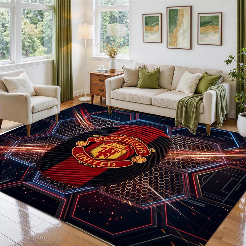 Manchester United Design Kristall Samt Teppich Weiche Dekorative Matte für Schlafzimmer Eingang
