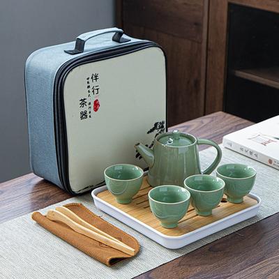Portable Ceramic Ding Kiln Travel Kung Fu Tea Set Kuaike Cup Storage Bag Company Event Gifts