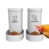 Chicken Feeder 2-Piece Chicken Oyster Shell Feeder Grit Dispenser Spill-Proof Poultry Feeding Box for Grit Oyster Shell Wall