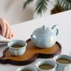 Ru porcelain Ru kiln tea set, the whole set of gift boxes can be opened to raise business gifts