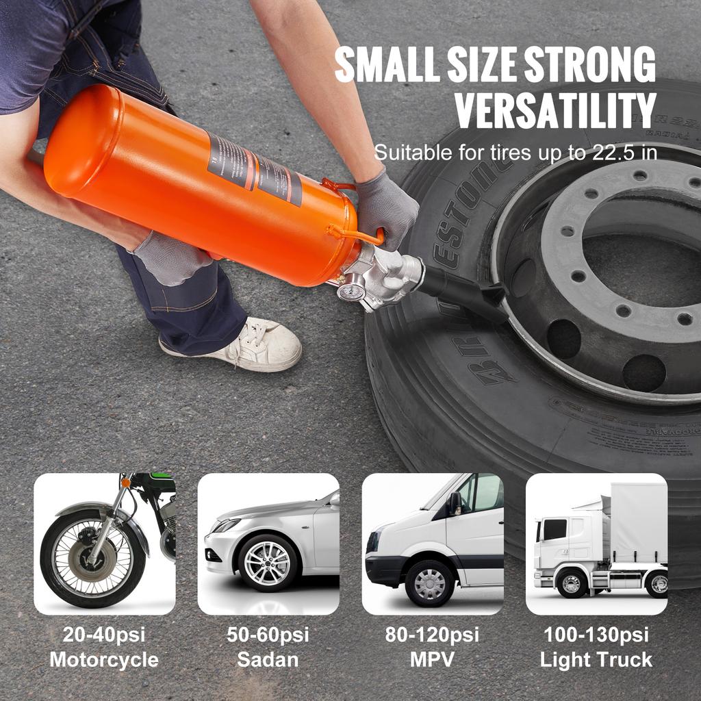 SucceBuy Tire Bead Seater 8L/9L Air Tire Bead Blaster Handheld & Portable Inflation Tool for Truck ATV Car Tractor Tire Repairs