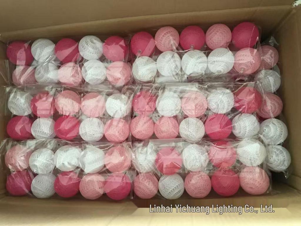 LED Cotton Ball String Lights for Girly Rooms, Festivals, and Christmas Decor