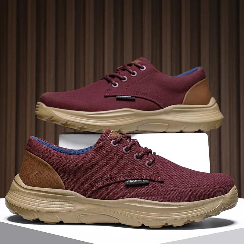 

New Summer Men Canvas Shoes Breathable Denim Casual Loafers Ultralight Lazy Boat Shoes Big Size 47 Comfortable 39 красный