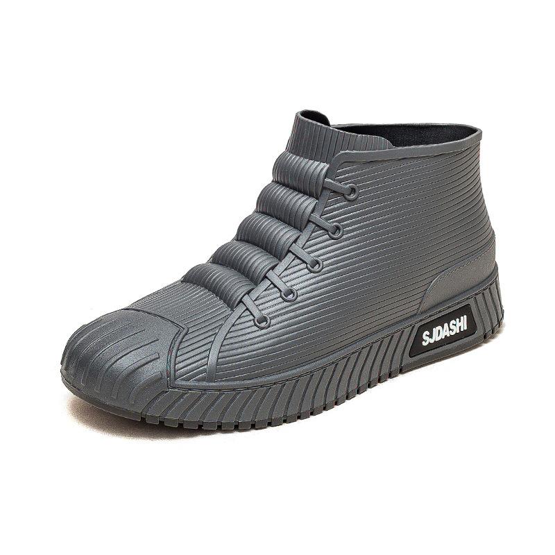 Autumn versatile men's new rain Boots Kitchen antislip low top shoes Car washing fishing waterproof boots Outdoor Casual shoe