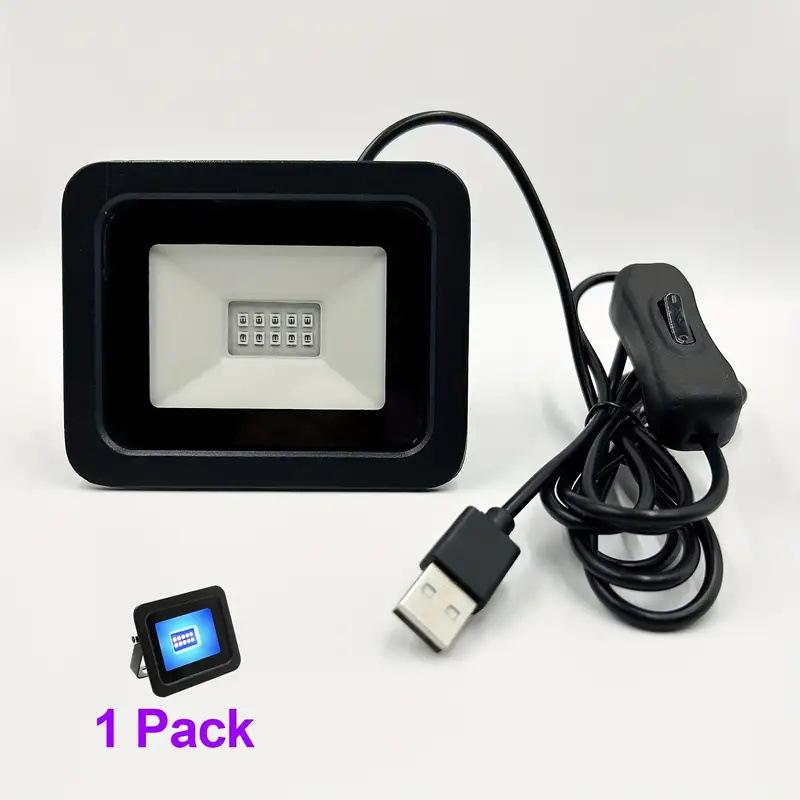 5V USB UV LED Floodlight High Power 10W 395nm UVA Floodlight Waterproof IP65 UV Fluorescent Detectionuring Equipment Light