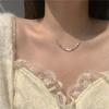 Sterling Silver Geometric Square Necklace: Light Luxury Summer Style for Women