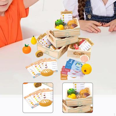 Food Play Kitchen Toys Preschool Wooden Cooking Set Pretend for Kids Children
