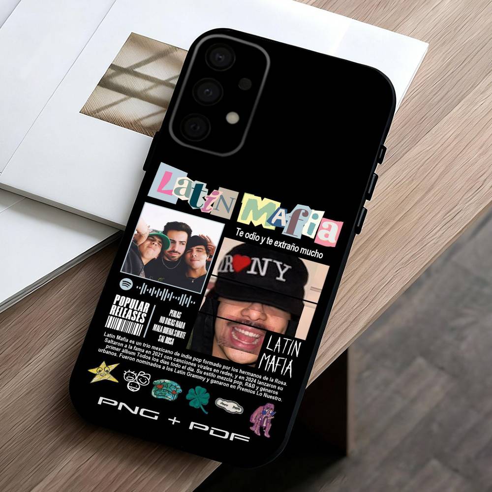 L-Latin Mafia Phone Case For Samsung Galaxy A73,A72,A71,A70,A53,A52,A51,Soft Silicone Black Cover