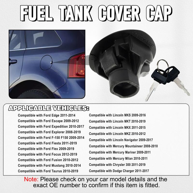 Locking Fuel Tank Cap with Key For Ford Focus F150 Explorer Escape Mustang Fusion 8U5Z9C268B