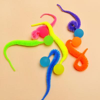 2pcs/1pc Elastic Cat Toys, Caterpillar Jumping Ball, Caterpillar Teasing Stick Accessories, Cat Soothing and Teasing Tool