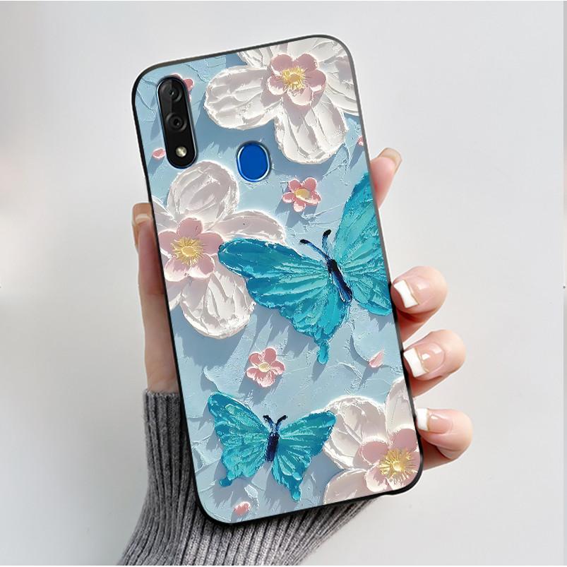 Printing Pattern Case For ZTE Blade V10 Fundas Shockproof Coque Capa Soft Silicone Black Shell Cover Cute Flower Cartoon Casing
