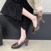 2026 New Women's Leather High Heels Fashionable  Women's Office Banquet Outdoor Activities