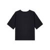 Under Armour Solid Color Crew Neck Loose Fit Short Sleeve Sport T-Shirt Women Tops Black 1376554-001