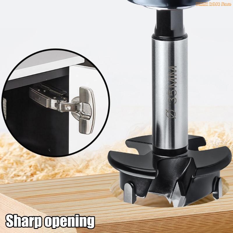 K1AE Fast Cutting 35mm Hinge Boring Cutter Hardened Alloy Steel Triple Flute Design