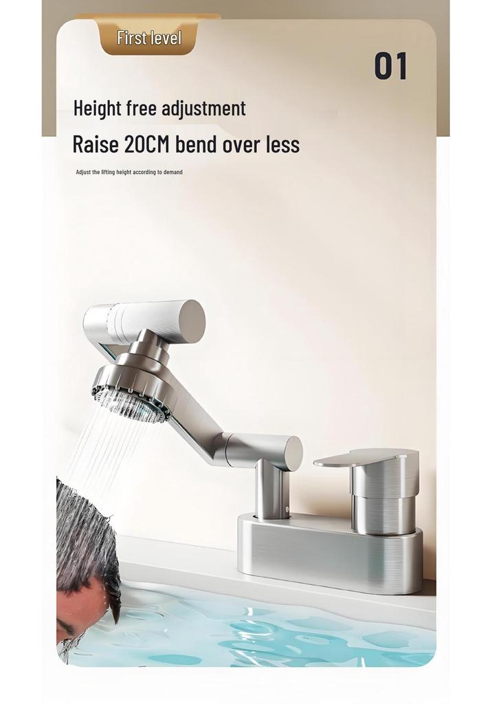 Vintage Two-in-One Bathroom Faucet: Double Hole, Hot & Cold Water, Three Hole Mixer Tap