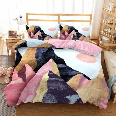 Set Lenzuola Stampa Alba Tessile per la Casa Copripiumino Federe Morbido Confortevole 240x220 Housse De Couette Biancheria da Letto Alta Qualità