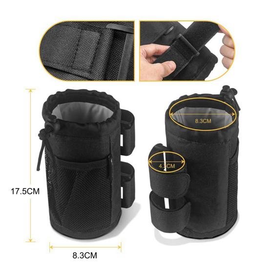 Bike Wheelchair Baby Cart Cup Holder Water Bottle Waterproof Drink Bag Pouch