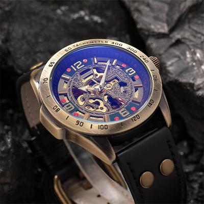 Fashionable Hollow European and American Style Men's Mechanical Watch Luminous Arabic Numerals Fully Automatic Mechanical Watch