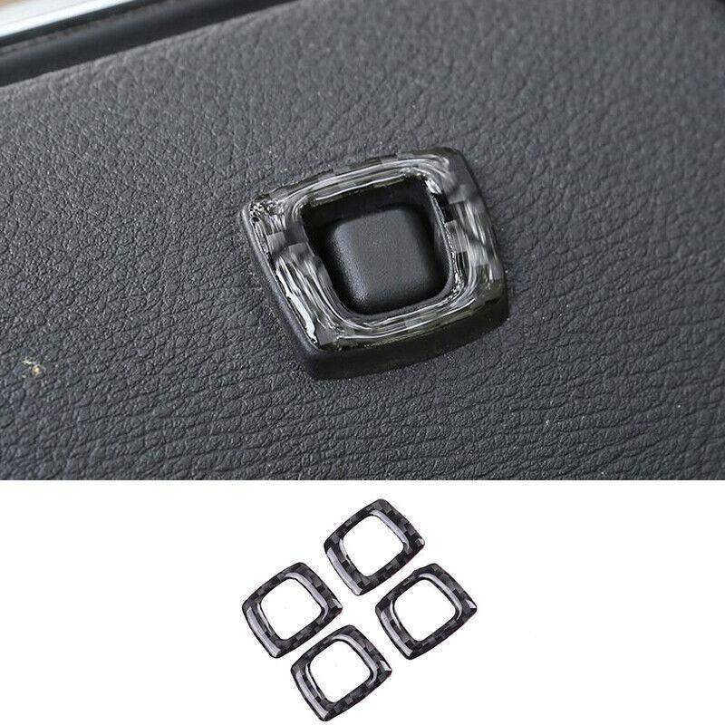 For BMW X3 E83 2006-2010 Real Carbon Fiber Inner Door Bolt Lock Down Ring Trim