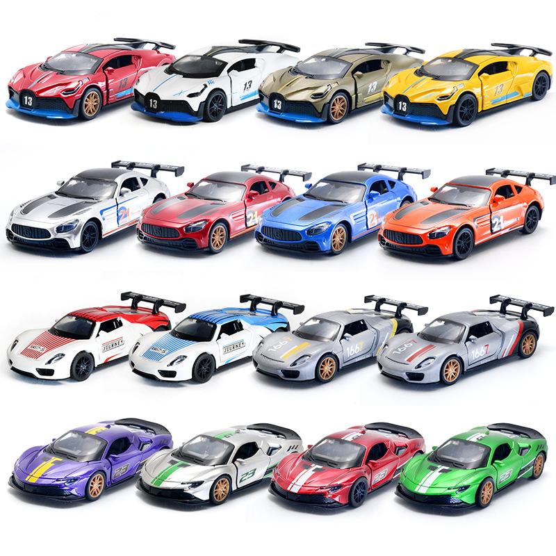 AAZN1 [Bag] 1:36 Simulation Car Model Alloy Children's Pull-back Car Toy Boy Ornament Gift Wholesale