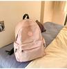School bag Japanese simple solid color backpack light commuting large capacity student school bag casual versatile outdoor travel backpack