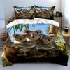 "Koala Family Trio Decor Set" Soft Skin-Friendly Bedding Set Includes 1 Duvet Cover And 2 Pillowcase Gift