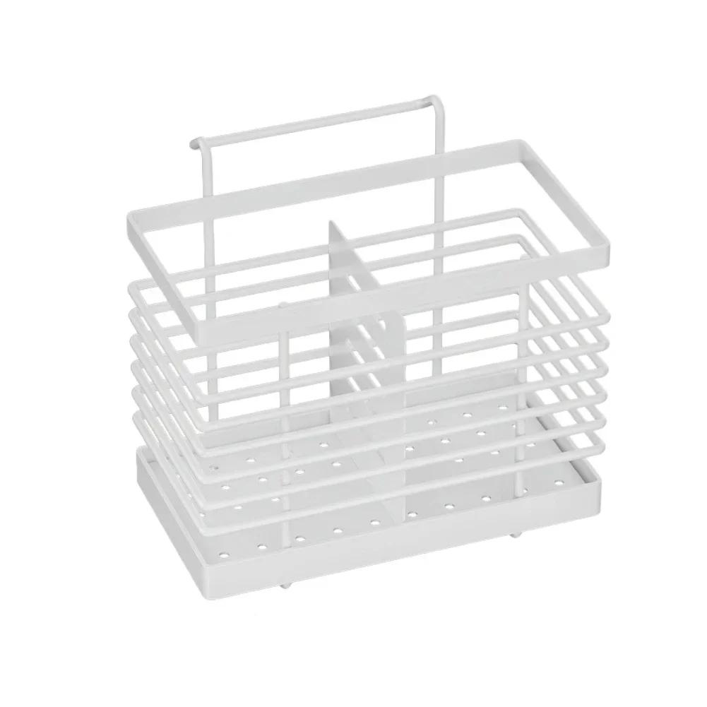 Hanging Kitchen Cutlery Holder Sink Caddie Cutlery Drainer Stainless Steel Kitchen Caddie Spoon And Fork Chopstick Organizer