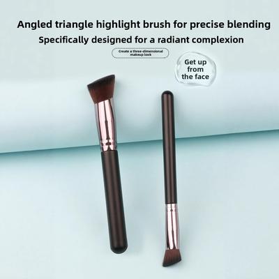 Makeup Brush Angled Triangle Highlight Brush Contour Face Concealer Brush Brightening Facial Tear Trough Seamless Foundation Brush