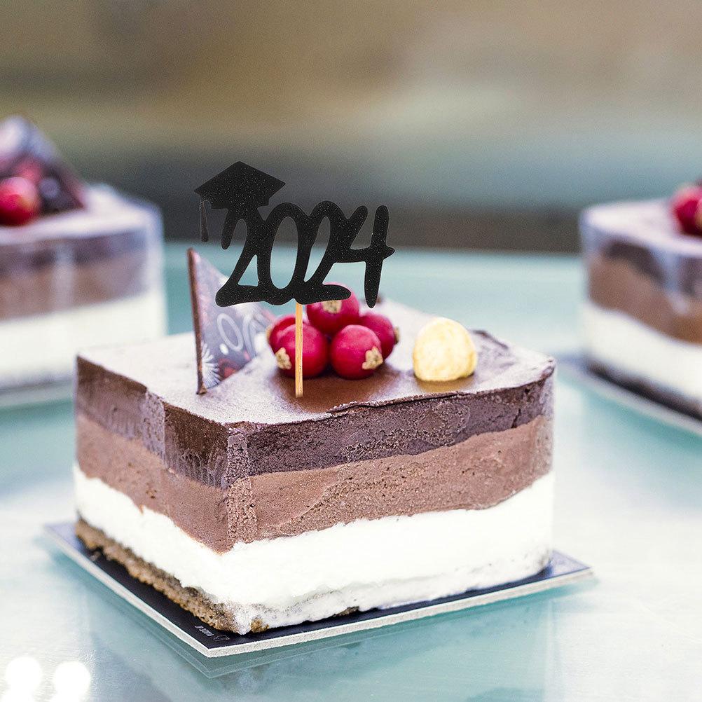 20Pcs Cupcake Toppers for Graduation Cake Decorative Picks Smooth Finish Design for Graduation Celebration Dessert Decoration