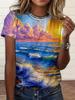 Summer Fashion Peacock Flower 3D Print T-Shirts Women Casual Short Sleeve T Shirt Streetwear Round Neck Tees Top Female Clothing