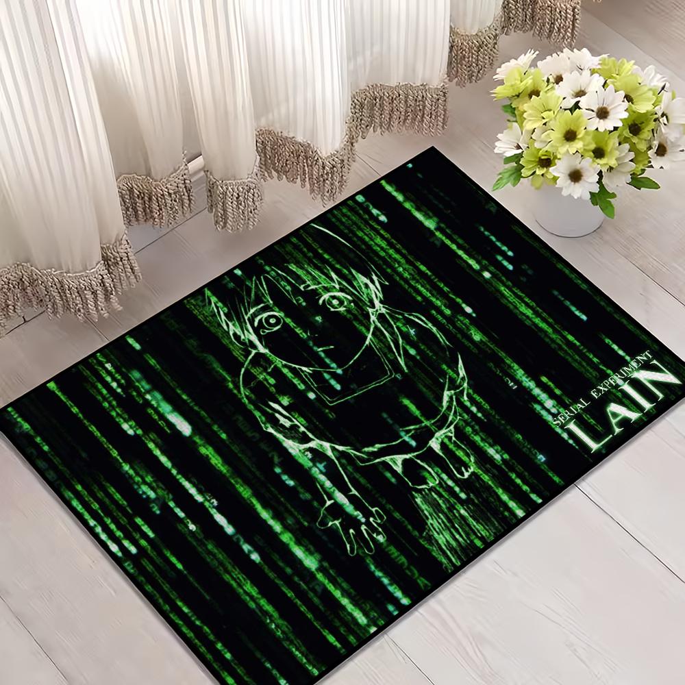 

Door Game Mat For Living Room Bedside Lain Decoration S-Serial E-Experiments Bed Floor Bath Entrance Carpet Large Anime Rug SJR40x60CM