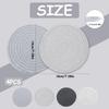 Set of 4 Round Coaster Pot Placemats and Pot Coaster  Pot Holder Placemats for Kitchen Pots Pans and Plates