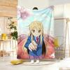 Anime Character MMashiroS ShiinaS Throw Soft Warm Throw Blanket for Bedroom Living Room Bed Travel Camping Picnic Gift