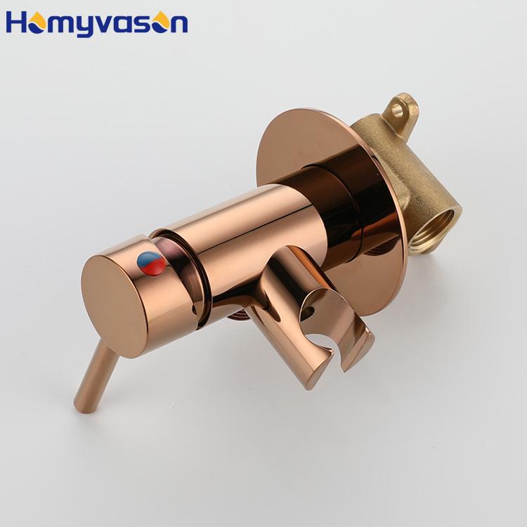 Hot Selling Rose Gold Bidet Sprayer Matte Black Hot and Cold Water Handheld Bidet Set