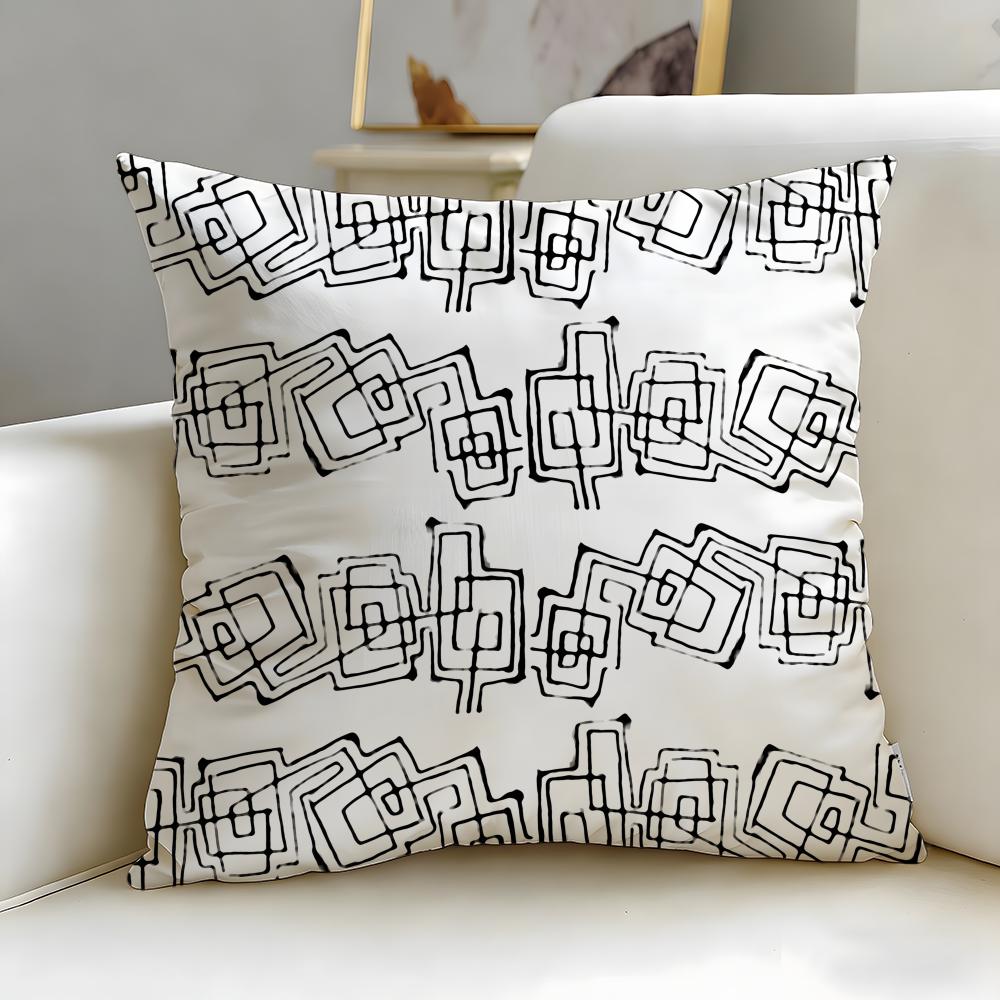 Leather Texture Cushion Cover Soft EasyWash Pillow Case Versatile for Couch Bed Travel and Office