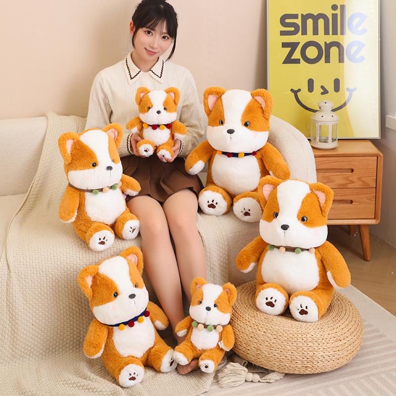 Cute Corgi Dog Doll Plush Toy Puppy Dog Doll Children'S Company Soothing Pillow Muppet Doll