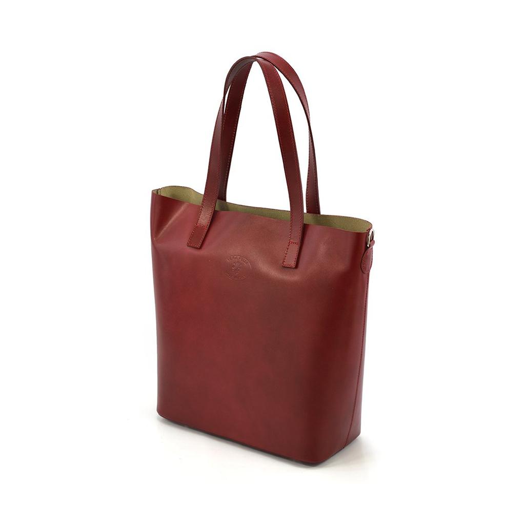 Grote ruime leren schoudertas Shopperbag